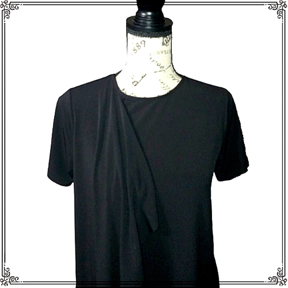 Banana Republic Factory Black Draped Top Size Sm - Picture 2 of 8